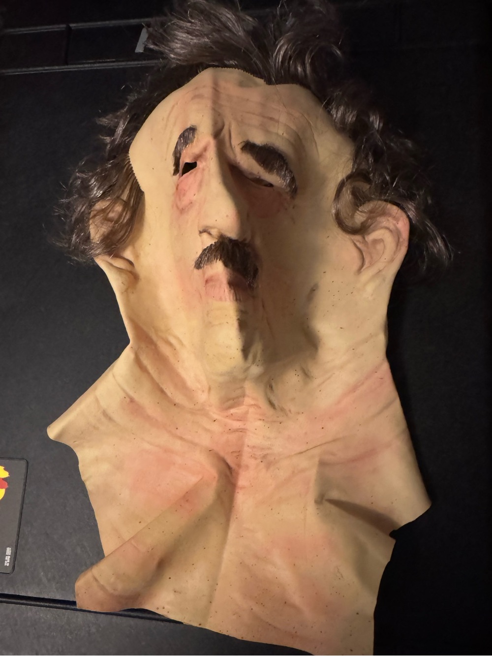 Old Man Face Mask with Dark Hair